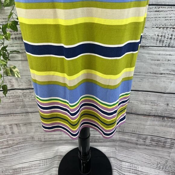 Liz Claiborne Skirt size Large Blue Purple Striped Jersey Straight Pencil Knee - Picture 7 of 12